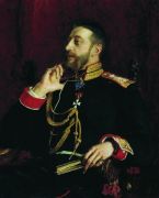Портрет поэта великого князя Константина Константиновича Романова. 1891 - Репин