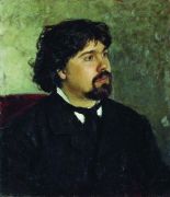 Портрет художника В.И.Сурикова. 1875 - Репин