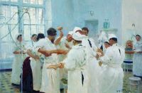 Хирург Е.В.Павлов в операционном зале. 1888 - Репин