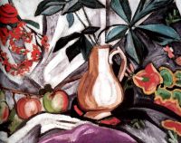 Натюрморт с кувшином и яблоками. 1910  - Розанова