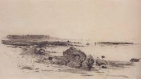 Берег моря. Сумерки. 1854 - Саврасов