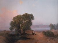 Вид Киева с Днепра на Печерскую лавру. 1852 - Саврасов