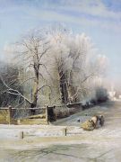 Зимний пейзаж. 1873, бумага, акварель, 84х65 см - Саврасов