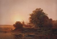 Летний пейзаж с мельницами. 1859 - Саврасов