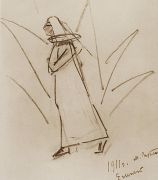 1911 Идущая женщина. Рис. ЧС - Сарьян
