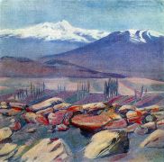 1922 Арагац и гора Ара. - Сарьян
