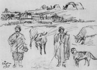 1925 Пастухи. Рис. МС - Сарьян