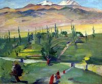 1937 Пейзаж с видом на Арарат. М., х. 58.5х70.8 - Сарьян