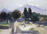 1949 Гора Арарат из села Мхчан. Ереван - Сарьян