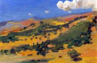 1959 Армянский пейзаж. Холст, масло. 34.5х50 - Сарьян