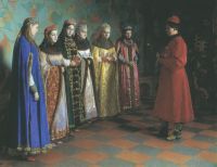 Выбор невесты царём Алексеем Михайловичем. 1882. Холст, масло - Седов