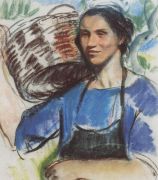 Кассис. Крестьянка с корзиной. 1928 - Серебрякова