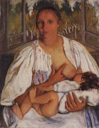 Кормилица с ребенком. 1912 - Серебрякова