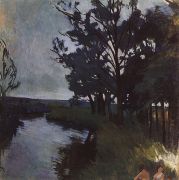 Пейзаж с рекой. 1910-1911 - Серебрякова