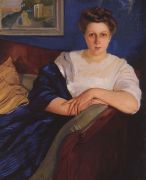 Портрет дочери композитора Э.Ф. Направнина. Конец 1910-х - Серебрякова