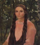 Портрет Е.М.Эдвардс, в замужестве Соколовой. 1912 - Серебрякова