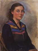 Портрет Ирины Заколодкиной. 1943 - Серебрякова