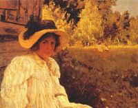 serov_in_summer,_portrait_of_olga_serova_1895 - Серов