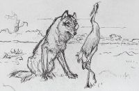 Волк и Журавль. 1895-1911 - Серов