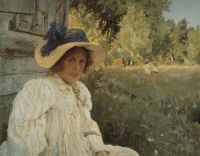 Летом (Портрет О.Ф.Серовой). 1895 - Серов