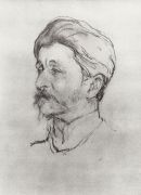 Портрет художника М.А.Врубеля. 1907 - Серов