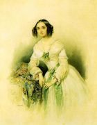 Портрет княгини, О.А.Голицыной, урожденной Щербатовой. 1847  - Соколов