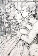 Поцелуй. Иллюстрация к Книге маркизы2. 1908 - Сомов