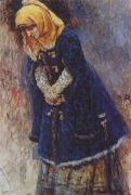 Боярышня в синей шубке. 1887 - Суриков