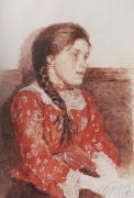 Девушка в красной кофте. 1892 - Суриков
