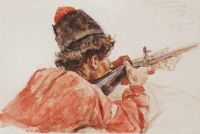 Стреляющий казак. 1893 - Суриков