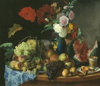 Натюрморт с цветами и фруктами. 1846  - Торопов