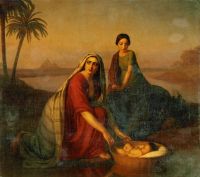 Моисей, опускаемый матерью на воды Нила. 1839-1842 - Тыранов