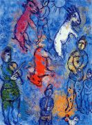 Chagall Marc Clown violiniste et ones Sun  - Шагал
