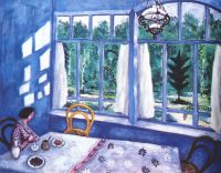chagall_bella_at_the_table_1915 - Шагал
