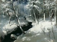 Ручей в лесу. 1906, холст, масло, 77х104 см - Шильдер