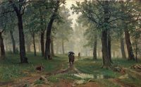 Дождь в дубовом лесу. 1891, холст, масло, 124х203 см - Шишкин