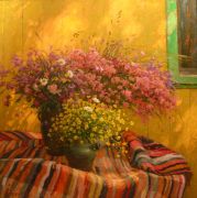 Полевые цветы» (2), 100х100см, холстмасло, 2009г - Штыхно
