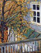 Осенний вид с балкона. Холст, масло. 71.8х58. - Юон